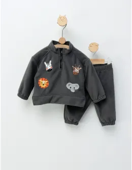 Set gros polar animale, gri