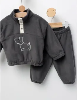Set gros polar dog Victor, gri inchis