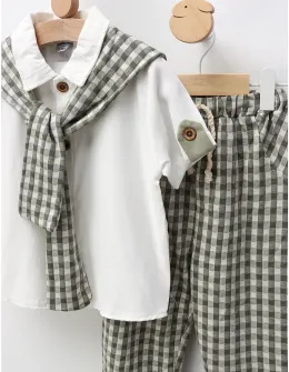 Set lejer de vara, Fashion Style, alb-verde