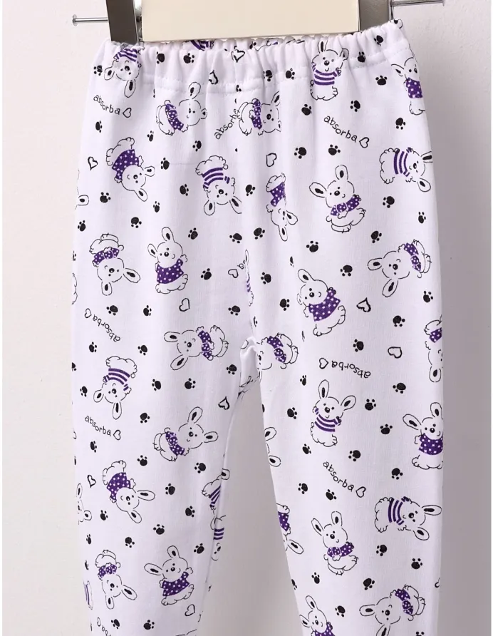 Pantaloni Sweet Dog alb-mov picture - 2