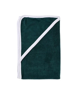 Prosop cu gluga pufos bebelusi verde-inchis