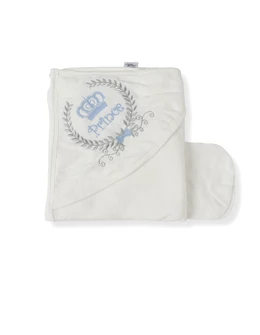 Prosop de baie, Prince, alb-albastru
