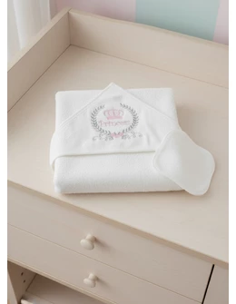 Prosop de baie, Princess, alb-roz