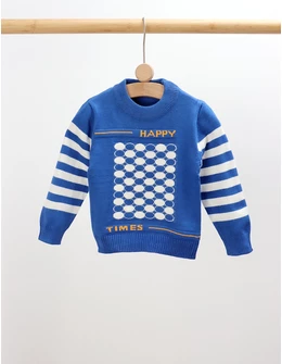 Pulover baietei HAPPY albastru
