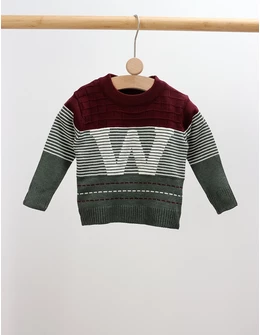 Pulover baietei W burgundy