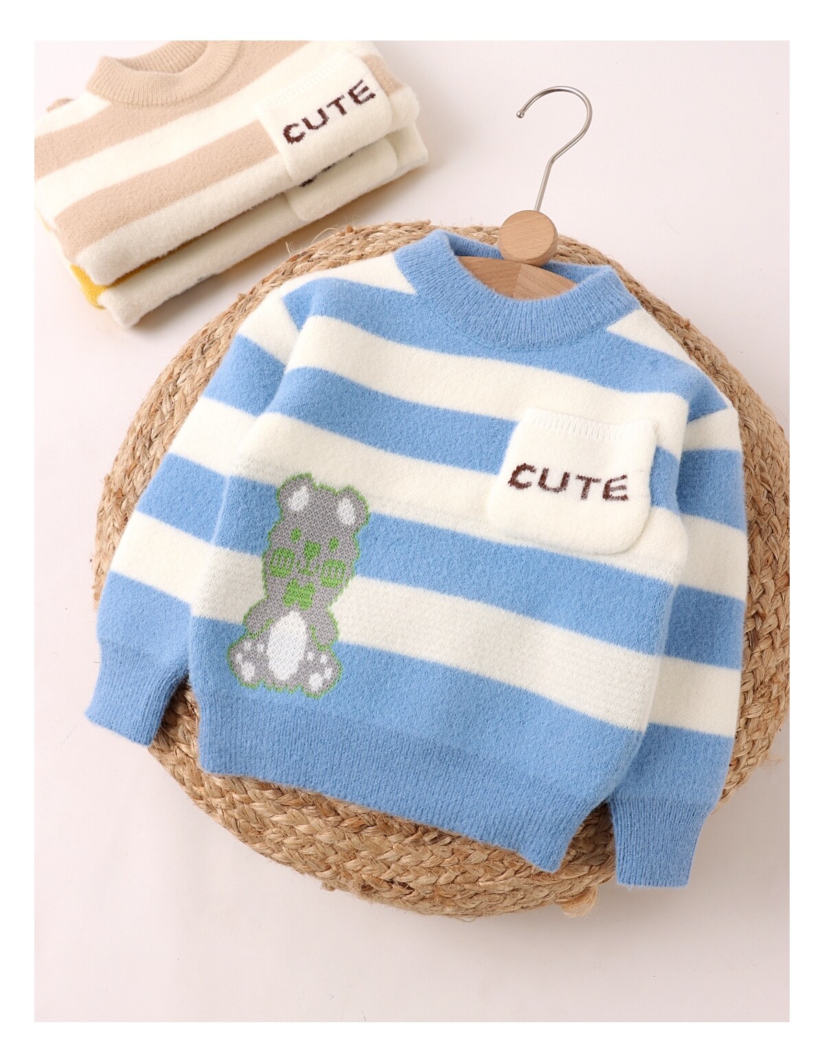 Pulover Cute Lovely Bear, blue