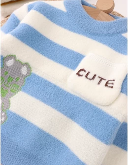 Pulover Cute Lovely Bear, blue