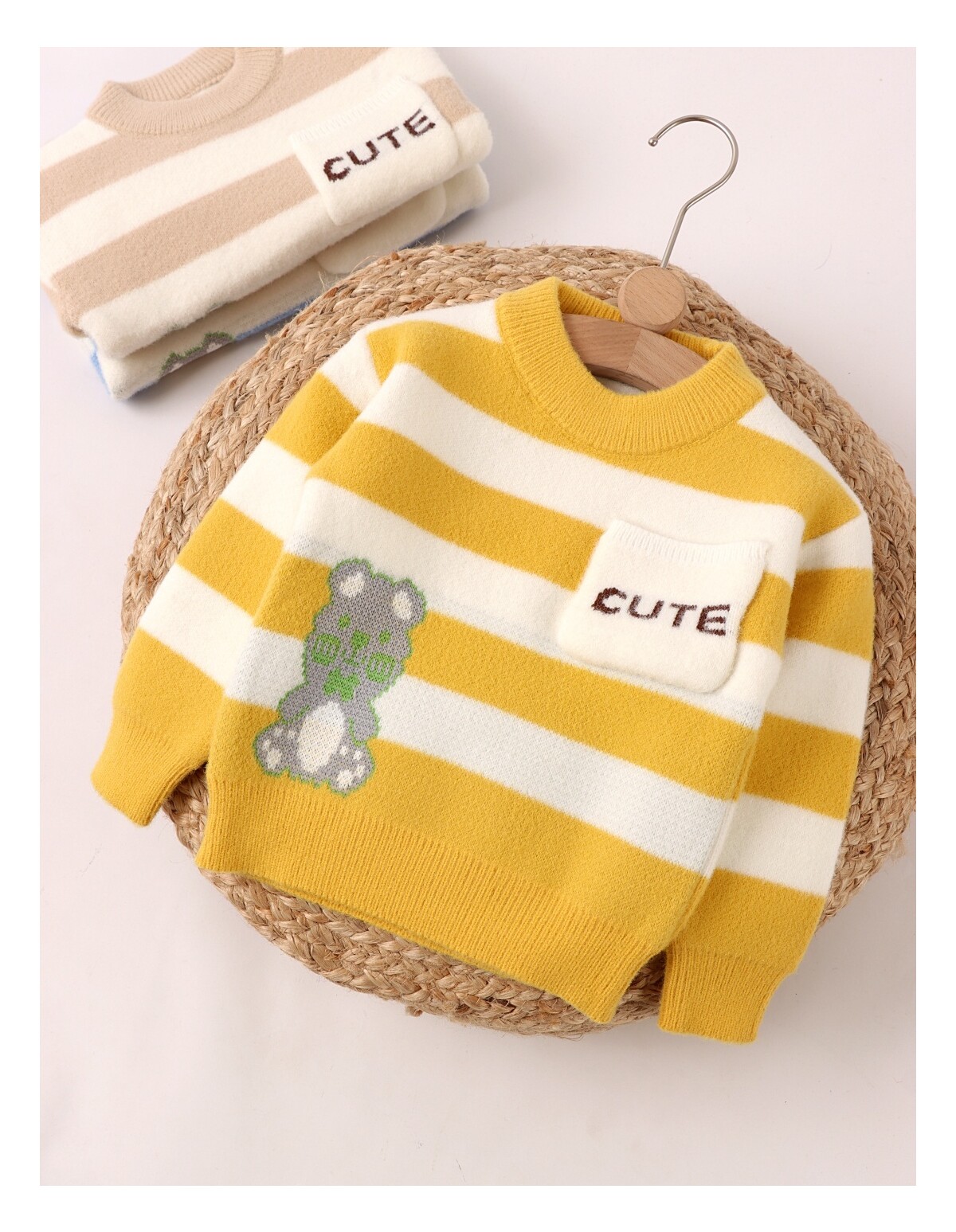 Pulover Cute Lovely Bear, galben