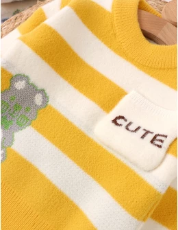 Pulover Cute Lovely Bear, galben