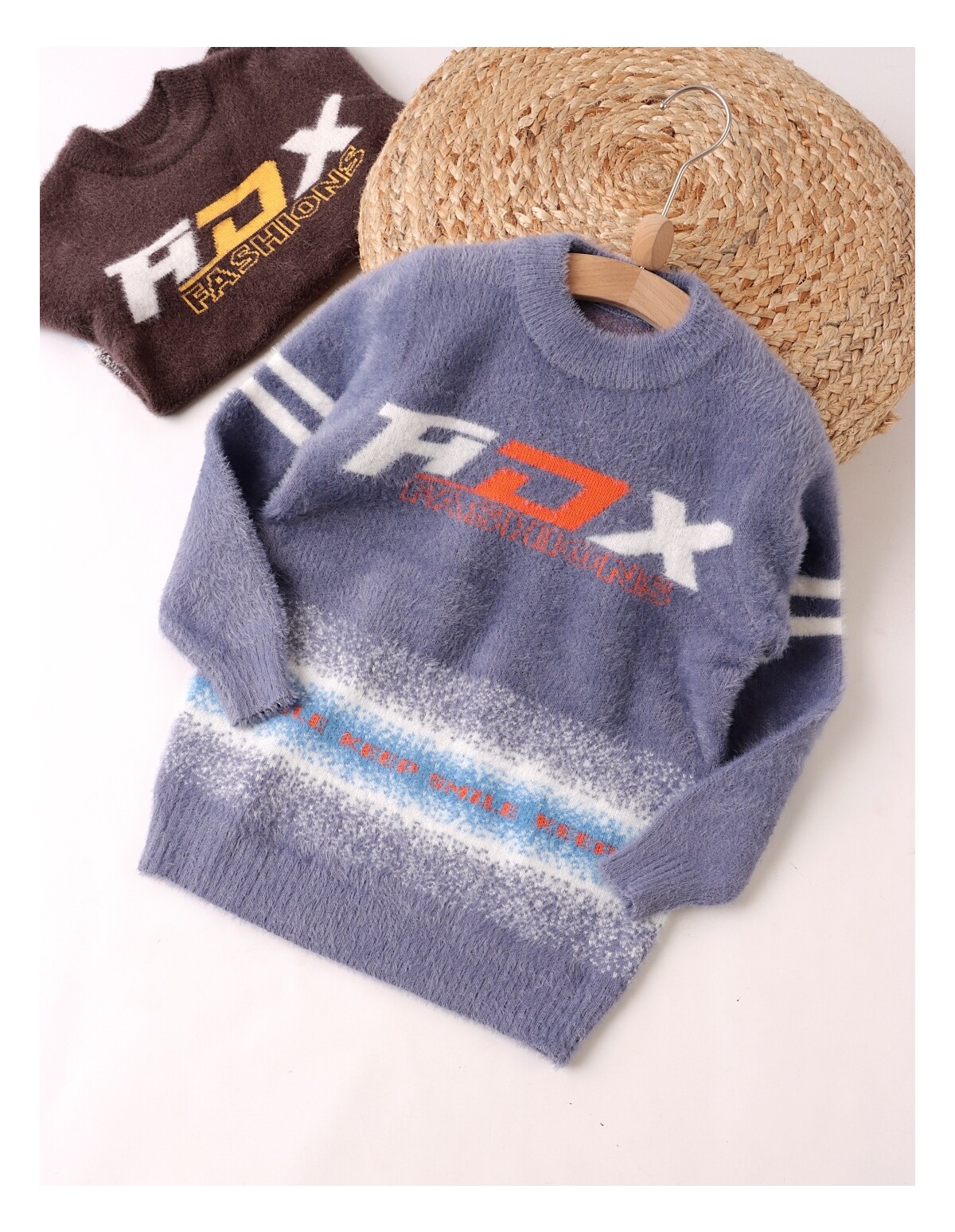 Pulover Mohair, ADX Fashion, albastru