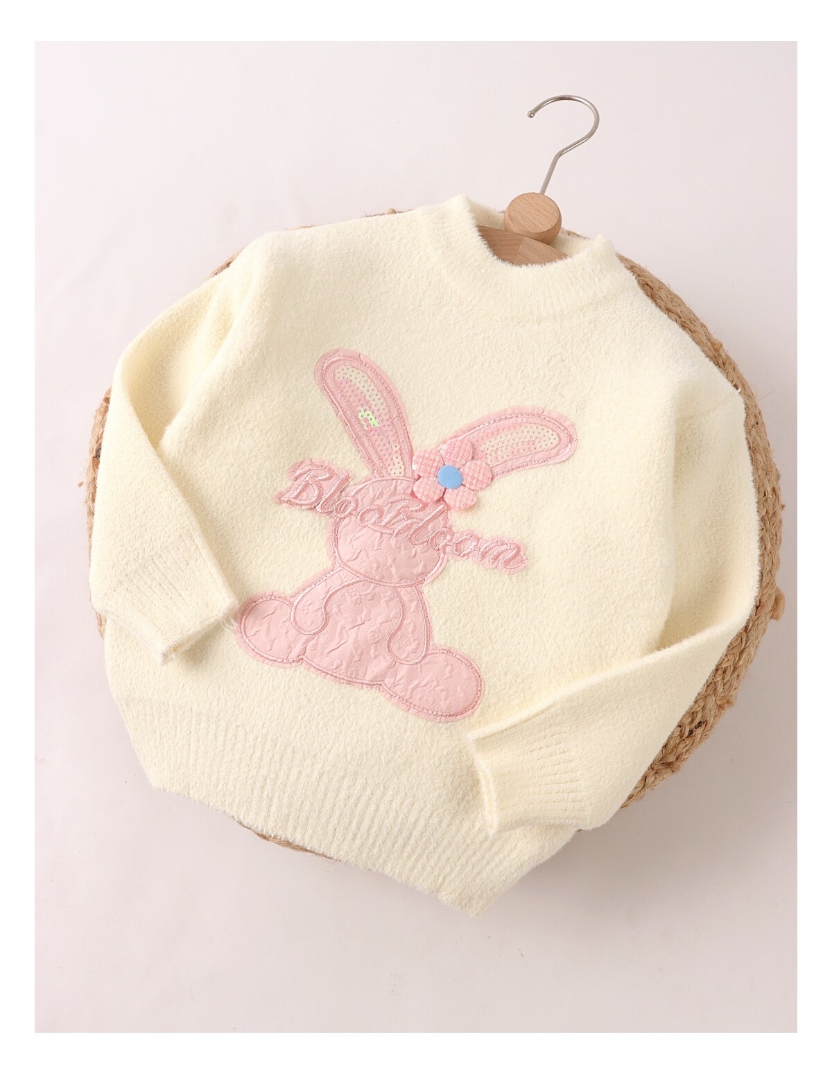 Pulover Mohair, BlooBloom, alb