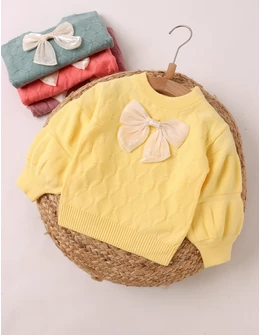 Pulover Mohair, cu fundita, galben