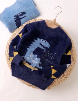 Pulover Mohair, Fast And Dino, bleumarin