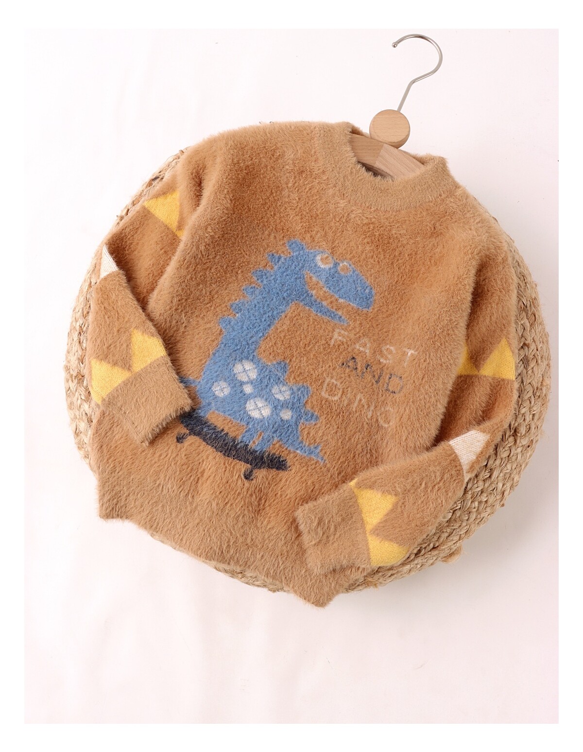 Pulover Mohair, Fast And Dino, maro