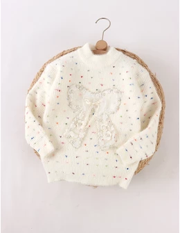 Pulover Mohair, Lotus ecru