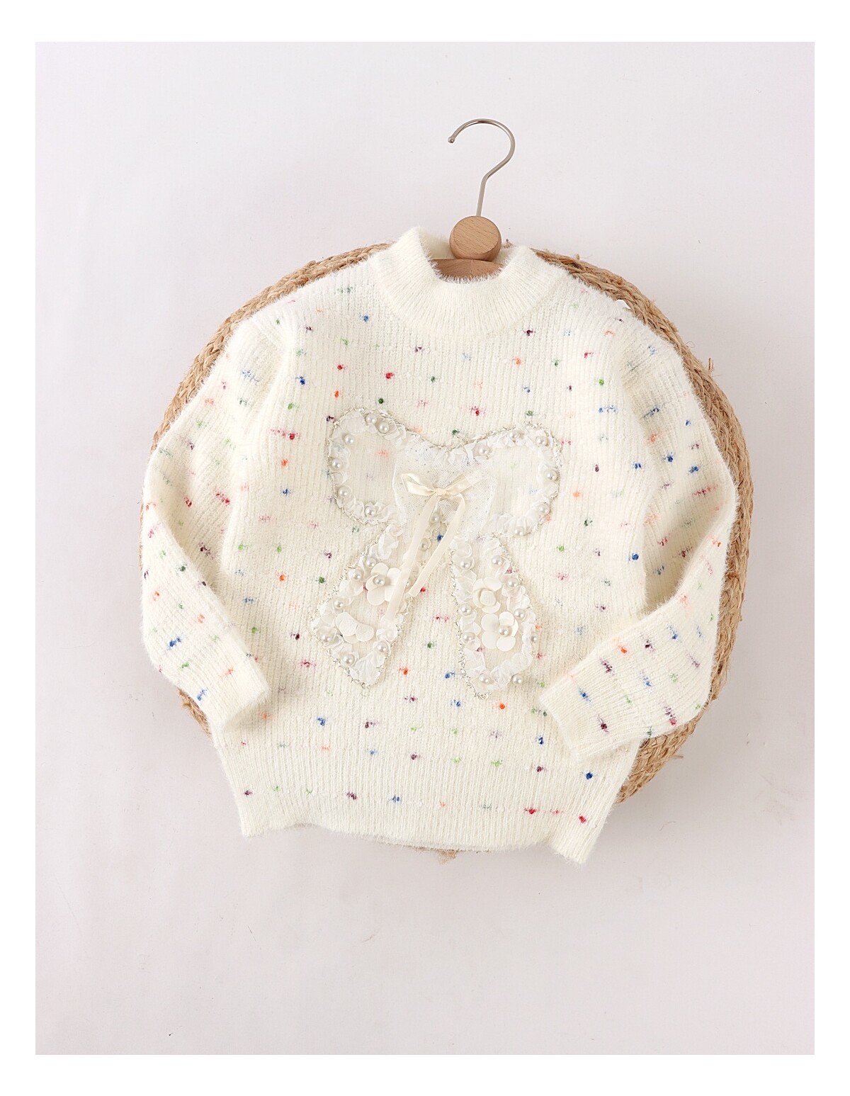 Pulover Mohair, Lotus ecru