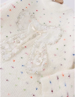 Pulover Mohair, Lotus ecru