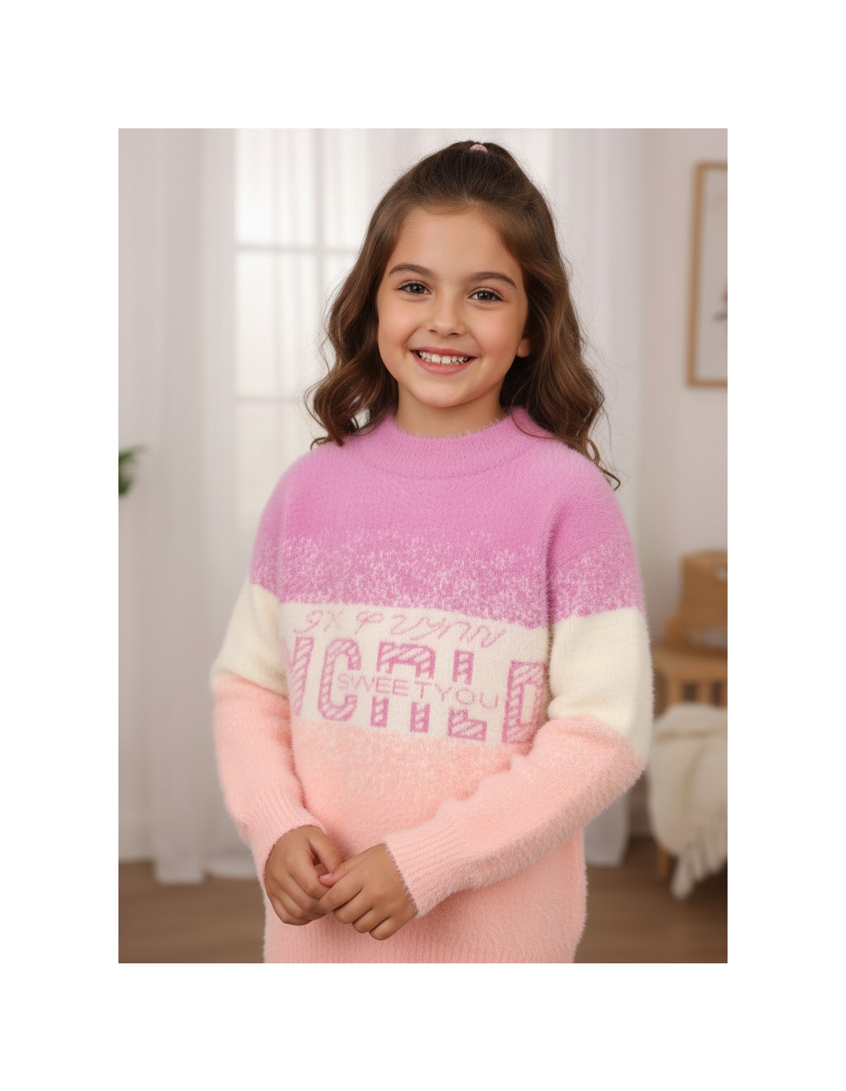 Pulover Mohair Sweet You, mov-corai