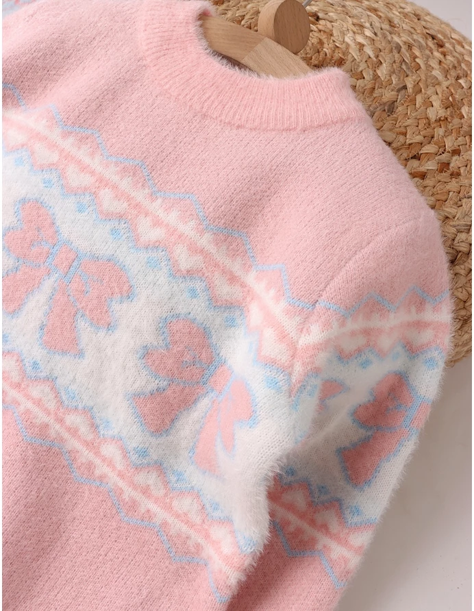 Pulover Mohair, Trei Fundite, roz-blue picture - 3