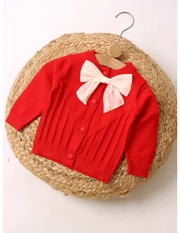 Pulover premium Irina rosu cu fundita