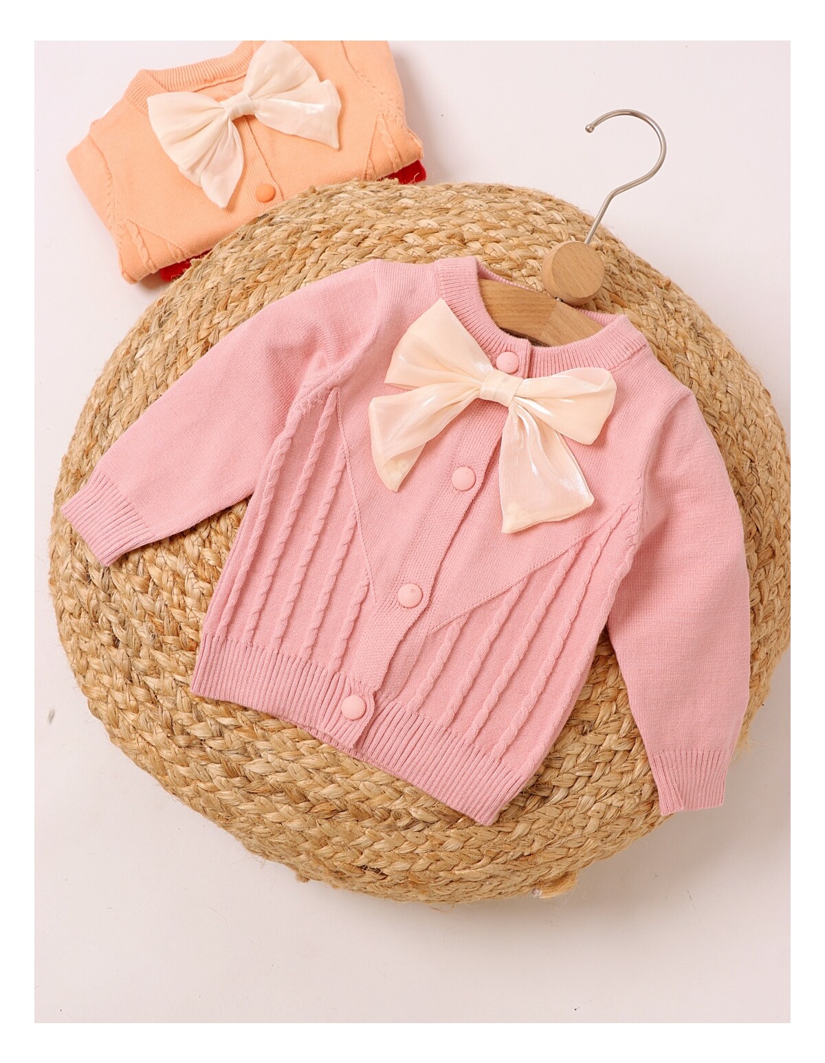 Pulover premium Irina roz cu fundita