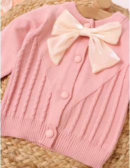 Pulover premium Irina roz cu fundita