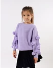 Pulover tricotat cu ciucurasi, model mov picture - 1