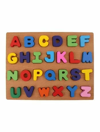 Puzzle lemn Alfabet cu litere mari Sole