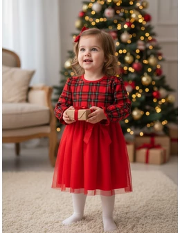 Rochita Craciunita cu Fundita rosu