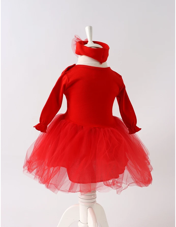 Rochita cu bentita Craciun Cute Deer rosu picture - 3