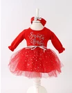 Rochita cu bentita Craciun Santa baby rosu picture - 2