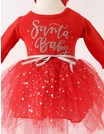 Rochita cu bentita Craciun Santa baby rosu picture - 3