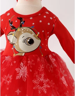 Rochita cu bentita Fulgi si Caprioara, rosu