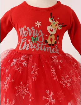 Rochita cu bentita Merry Christmas, rosu