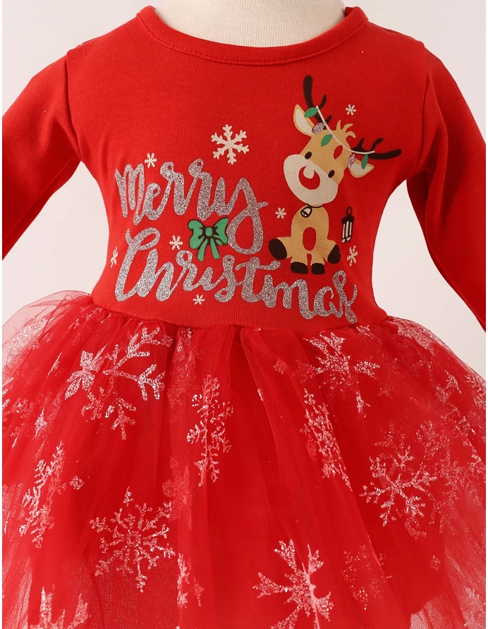 Rochita cu bentita Merry Christmas, rosu picture - 3