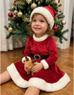 Rochita cu brau si caciulita, Craciunita rosu