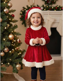 Rochita cu brau si caciulita, Craciunita rosu