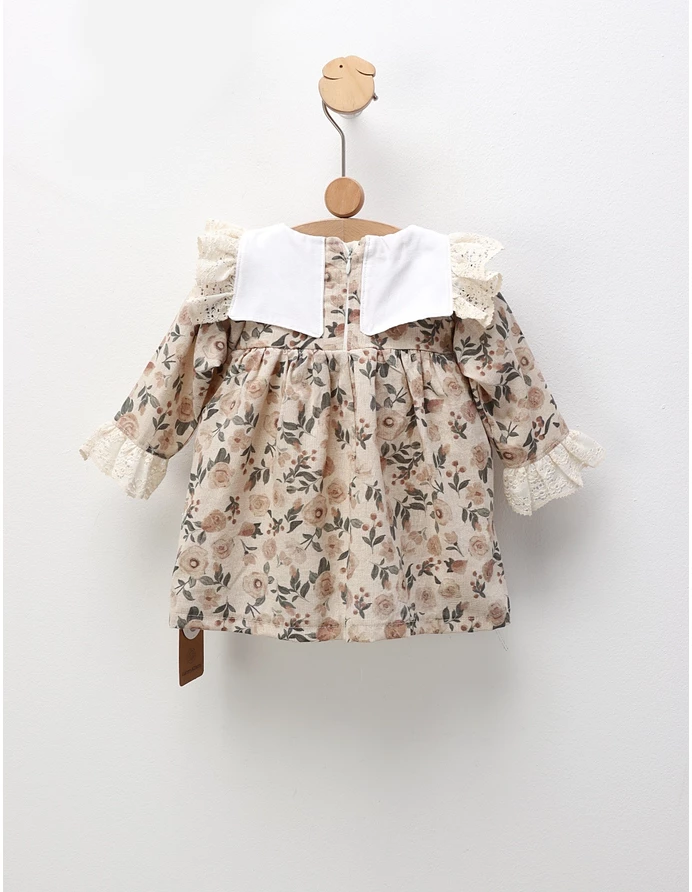 Rochita cu broderie Anelise, cu bej picture - 4