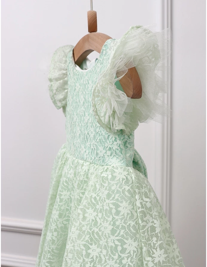 Rochita cu broderie, Kiara, model verde picture - 4