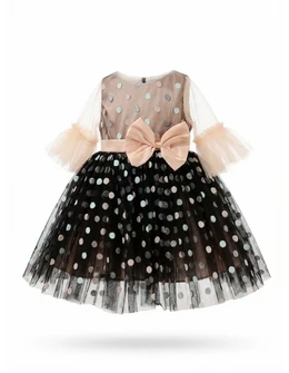 Rochita cu buline si fundite, Marie, cu negru