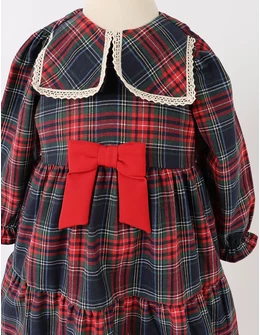 Rochita cu fundtia, Martha, bleumarin-rosu