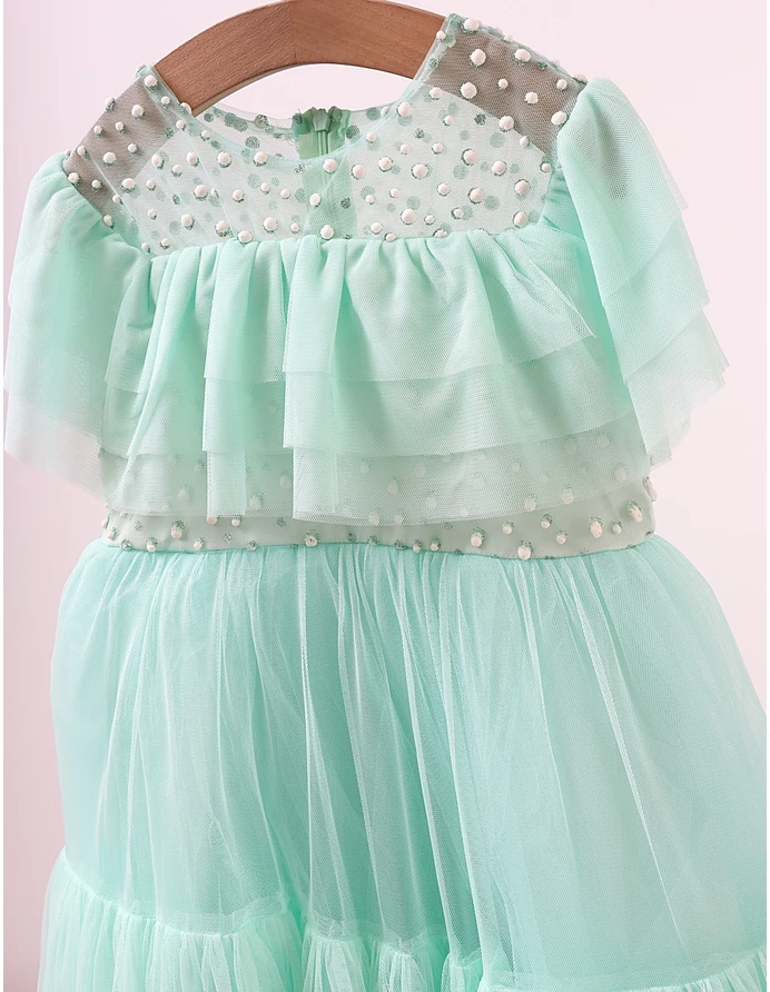 Rochita cu tulle Daria, model verde picture - 4