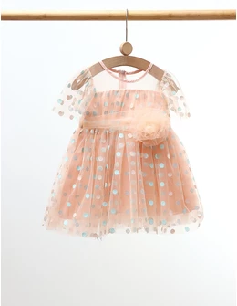 Rochita cu tulle si buline Ana, corai