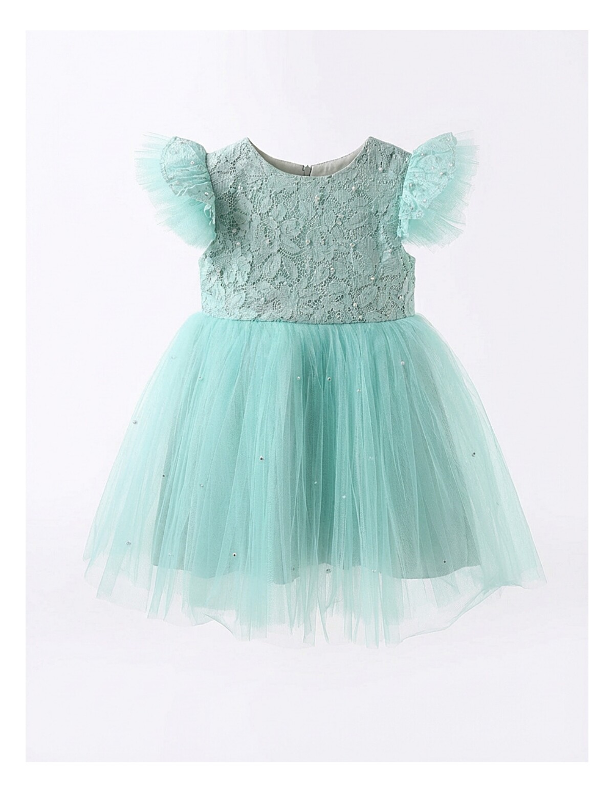 Rochita cu tulle Zara, model verde