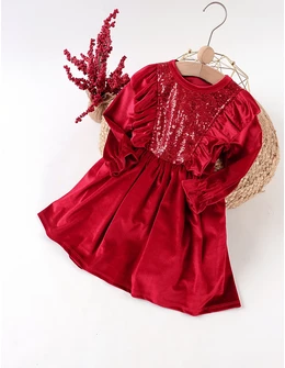 Rochita de catifea Martha, rosu