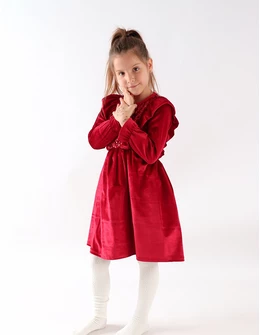 Rochita de catifea Martha, rosu