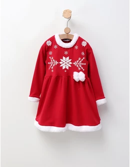 Rochita Fulgi de Nea, model alb-rosu