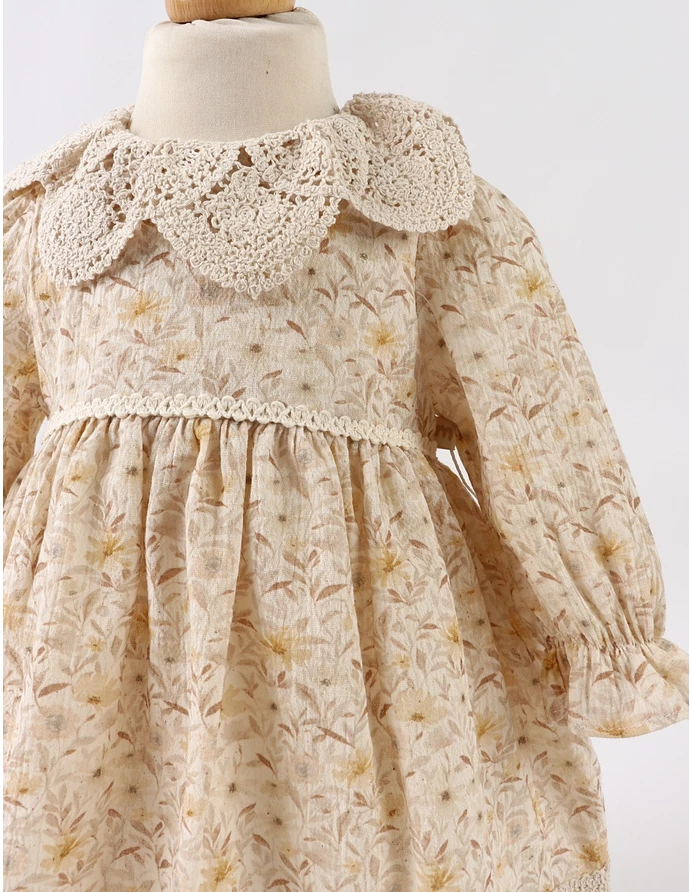 Rochita muselina si croset, Elisa crem picture - 2