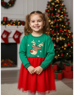 Rochita Renul Vesel model verde-rosu