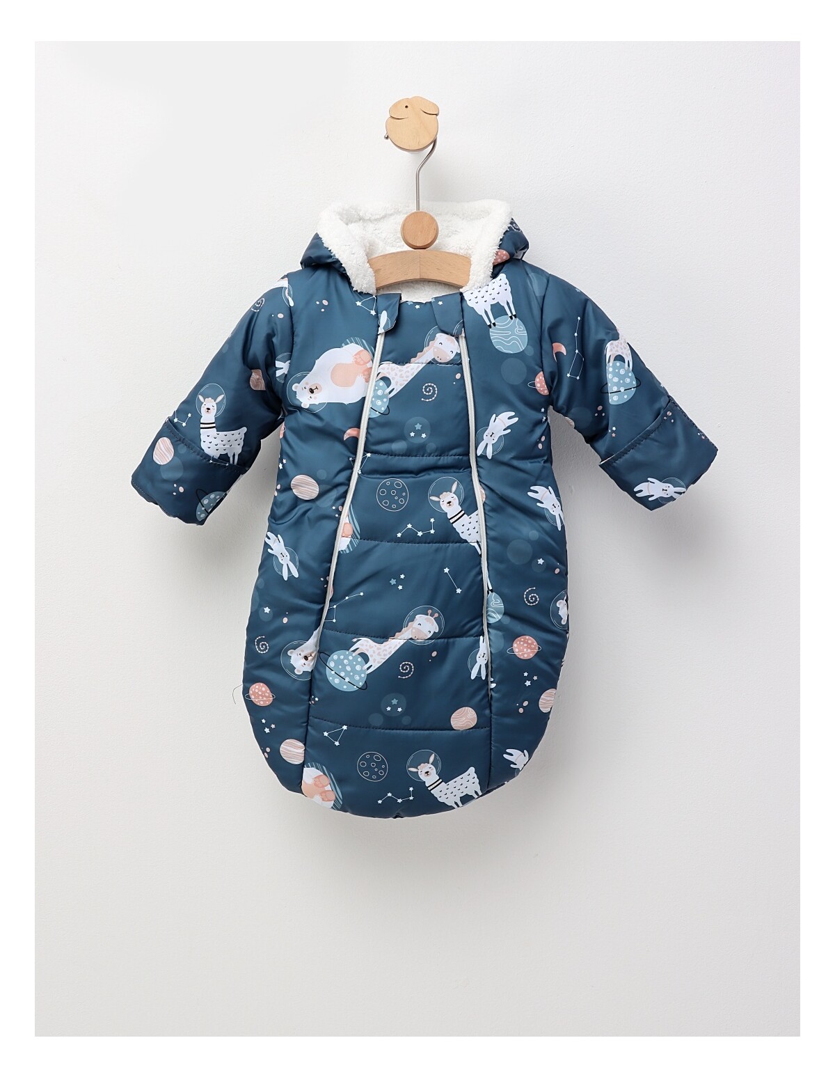 Sac de dormit, Animalute Astronaut, albastru